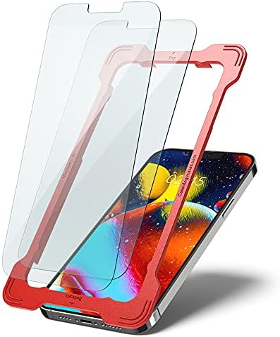 קסאולוגיה הצמד זכוכית מחוסמת [2 מארז] לאייפון 14 מגן מסך תואם לאייפון 13 פרו עם אייפון 13 [ עם ערכת